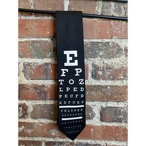 Wild Ties Black Eye Exam Chart Men’s Traditional Size 58” Regular Tie
